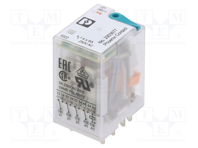 Relay: industrial; Mounting: socket