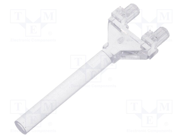 Fibre for LED; round; Ø: 3mm; Front: flat; with PCB mounting