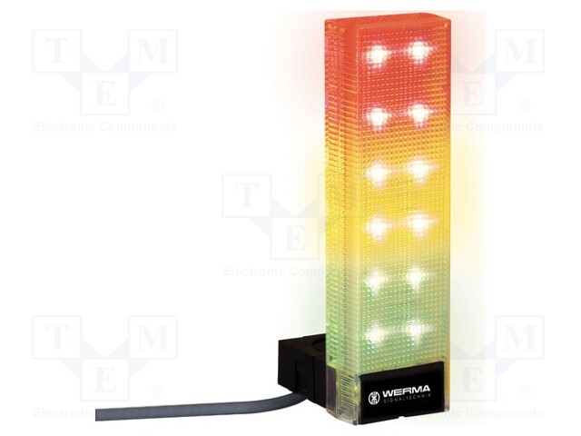 Signaller: signalling column; continuous light; Usup: 24VDC; LED