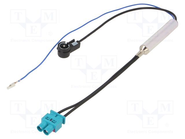 Antenna adapter; Fakra plug x2,ISO plug angled; Audi