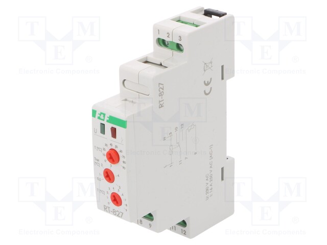 Module: regulator; temperature; NO / NC; DIN; OUT 1: 250VAC/16A