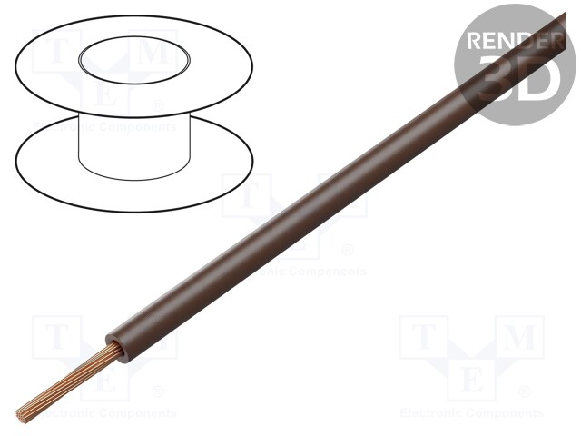 Wire; BETAtherm® 155; 1x1.5mm2; stranded; Cu; brown; -35÷120°C