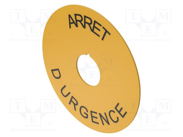 Description label; 22mm; OptoHiT; yellow; 90mm; plastic