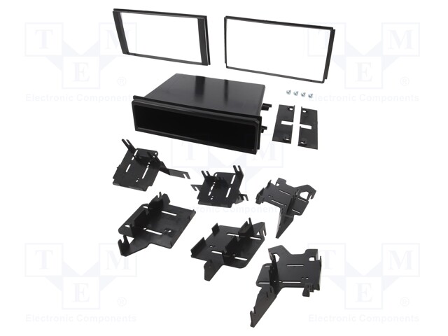 Radio mounting frame; Nissan; 2 DIN; black gloss