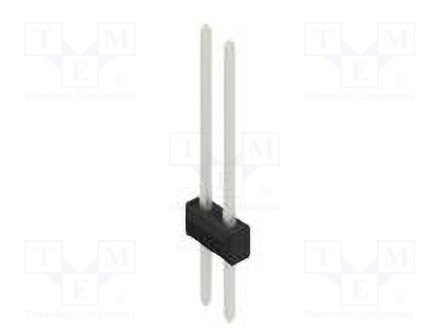 Connector: pin strips; pin header; male; PIN: 2; 2.54mm; THT; 2x1