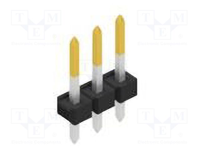 Connector: pin strips; pin header; male; PIN: 3; 2.54mm; THT; 1x3