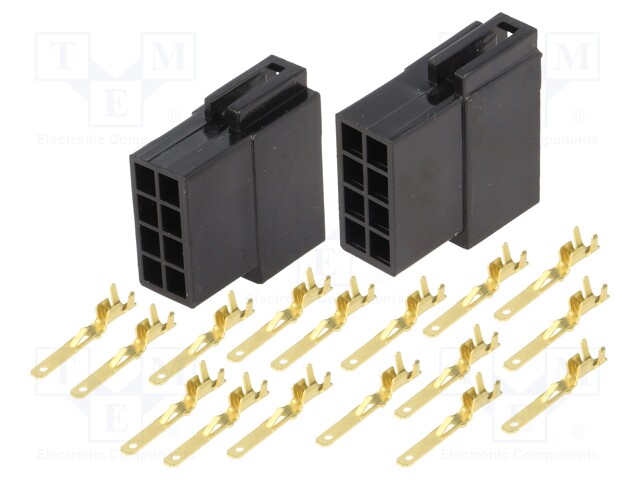 Kit; socket; ISO; PIN: 16; 16 pins,2x housing for ISO socket