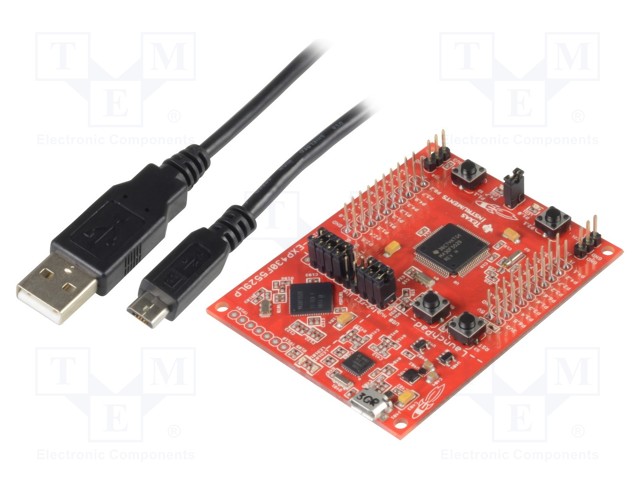 Dev.kit: TI MSP430; USB B micro,pin strips; Comp: MSP430F5529