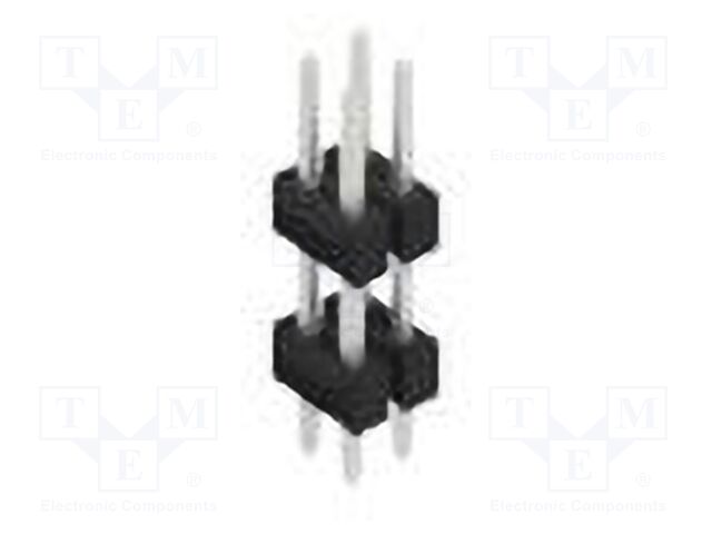 Connector: pin strips; pin header; male; PIN: 4; 2.54mm; THT; 2x2