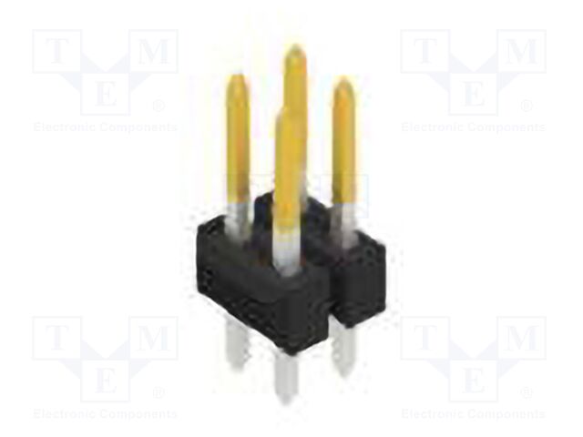 Connector: pin strips; pin header; male; PIN: 4; 2.54mm; THT; 2x2
