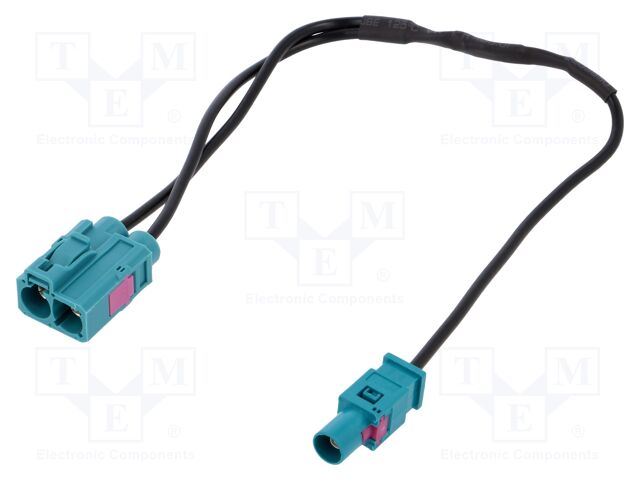 Antenna adapter; Fakra plug,Fakra double socket; 0.25m; Audi