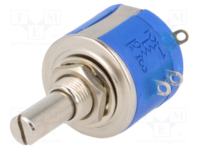 Potentiometer: shaft; multiturn; 20kΩ; 2W; ±5%; 6.35mm; linear