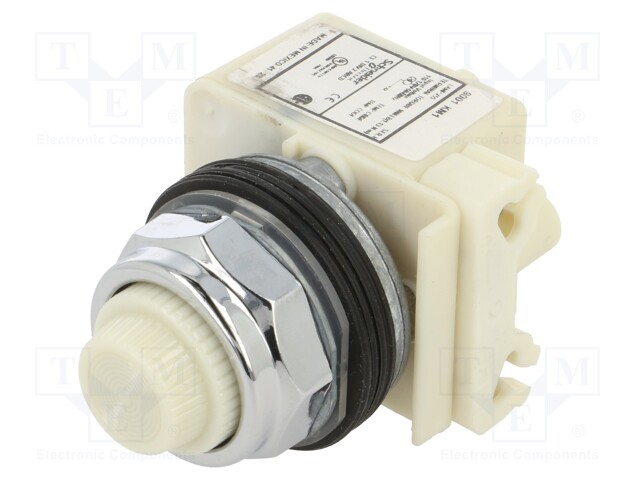 Control lamp; 30mm; 9001K; -25÷70°C; Ø30.5mm; 110÷120VAC; white