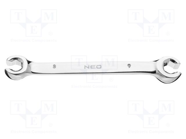 Wrench; flare nut wrench; 8mm,9mm; Chrom-vanadium steel; L: 130mm