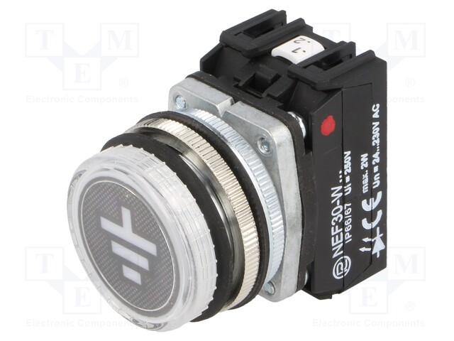 Earting indicator; 22mm; NEF22; -15÷30°C; Ø22.5mm; IP66; Kind: flat
