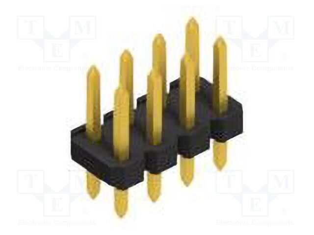 Connector: pin strips; pin header; male; PIN: 8; 2.54mm; THT; 2x4