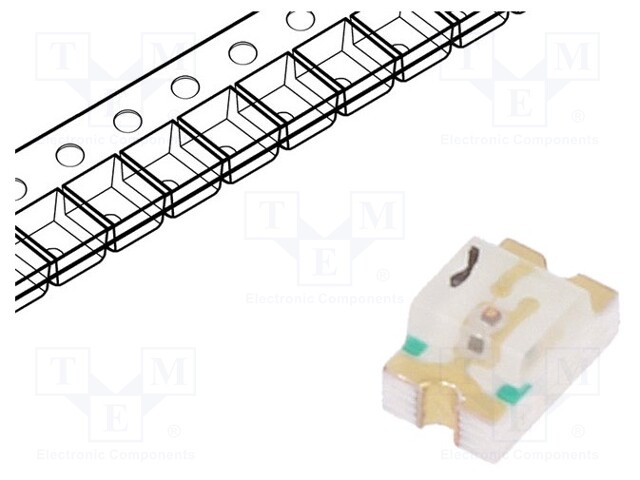 LED; SMD; 0805; red; 65÷115mcd; 2x1.25x1.1mm; 120°; 1.6÷2.4V; 20mA