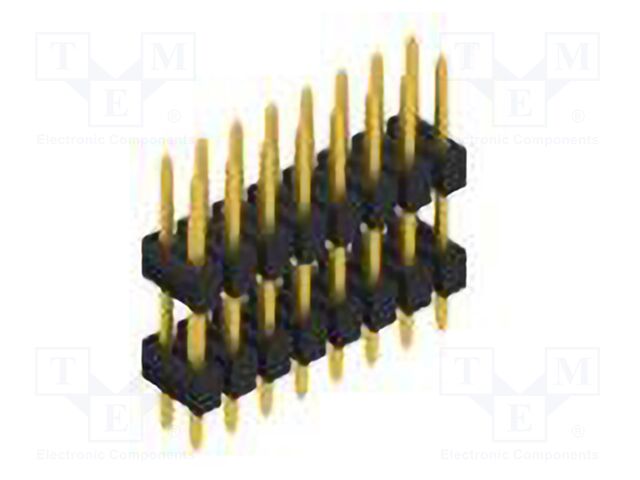 Connector: pin strips; pin header; male; PIN: 16; 2.54mm; THT; 2x8