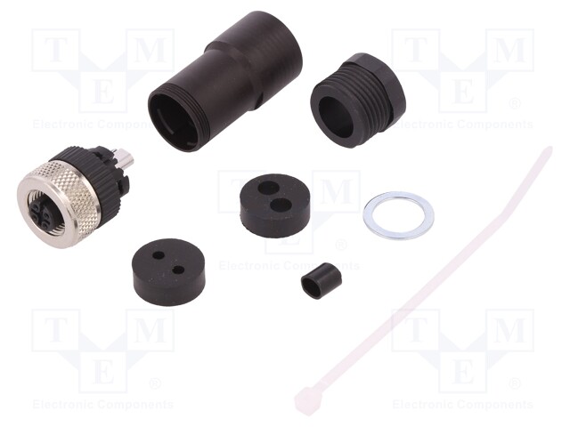 Plug; M12; PIN: 5; female; A code-DeviceNet / CANopen; for cable