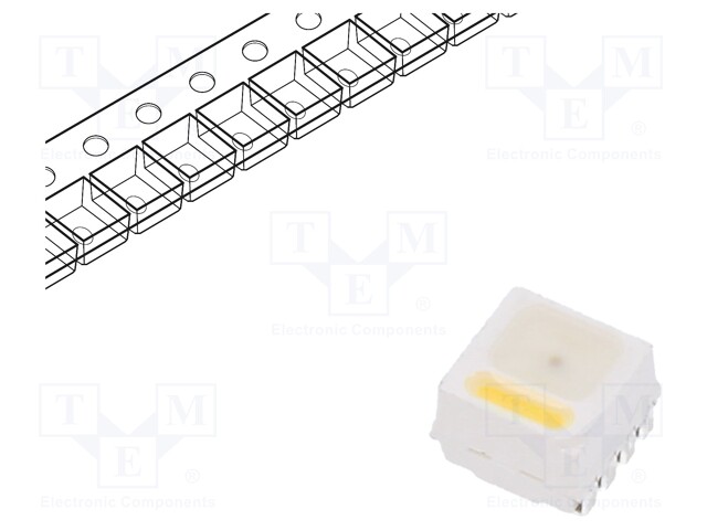 LED; SMD; RGBW; 3.5x3.7x2.6mm; 110°; 20mA; Variant: quadcolour