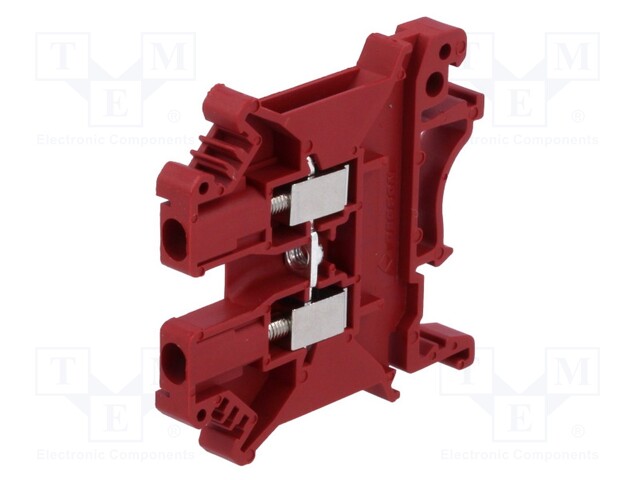 Splice terminal: rail; 0.2÷2.5mm2; ways: 1; terminals: 2; red; 800V