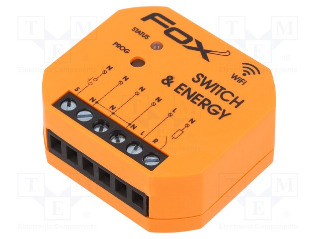 Wireless cutout power switch; FOX; IP20; 85÷265VAC; flush mount