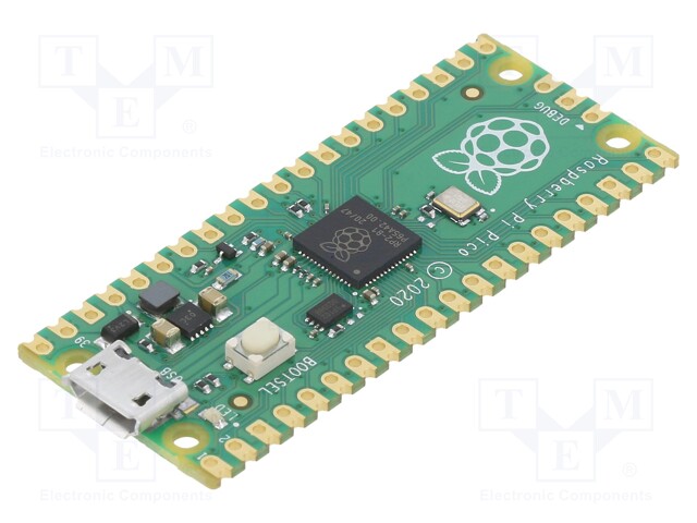 Dev.kit: Raspberry; USB B micro; 51x21x1mm; Usup: 5VDC; SRAM: 264kB