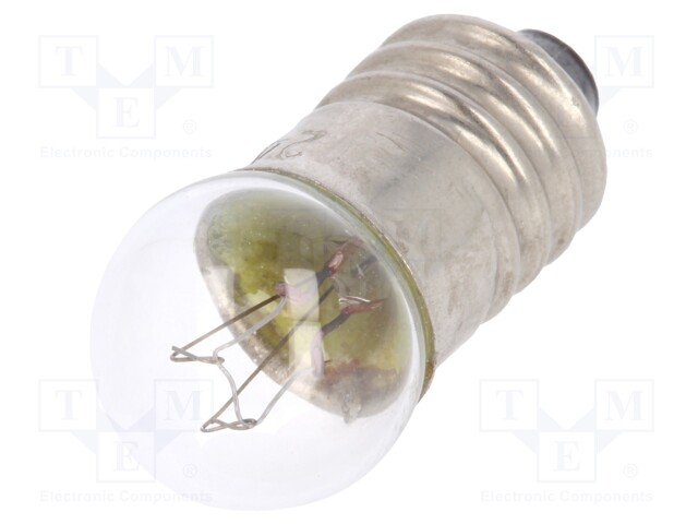 Filament lamp: miniature; E10; 24VDC; 100mA; Bulb: spherical; 2.4W