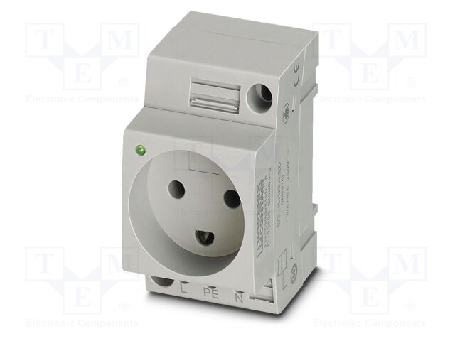 Connector: AC supply; socket; female; 16A; PIN: 3; screw terminal