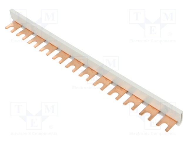 Busbar; 16mm2; Poles: 1; Urated: 400V; fork; Pitch: 17.8mm; L: 210mm