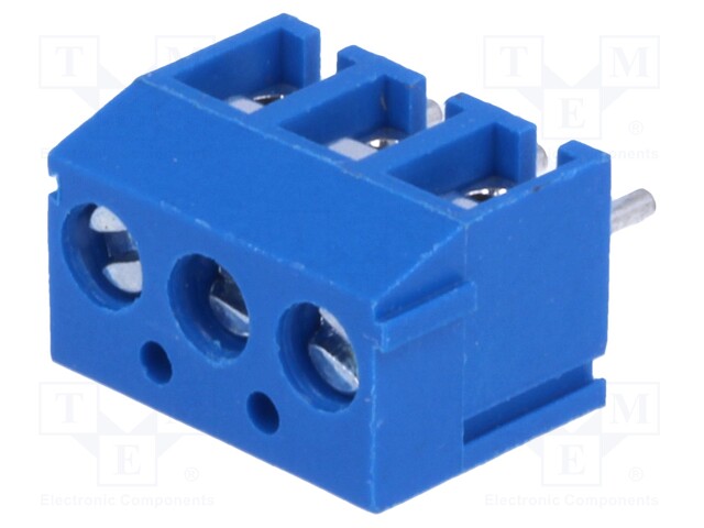 PCB terminal block; angled 90°; 3.81mm; ways: 3; on PCBs; 0.5mm2