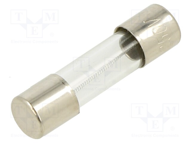 Fuse: fuse; 100mA; 250VAC; glass; 20x5.2mm; brass; bulk