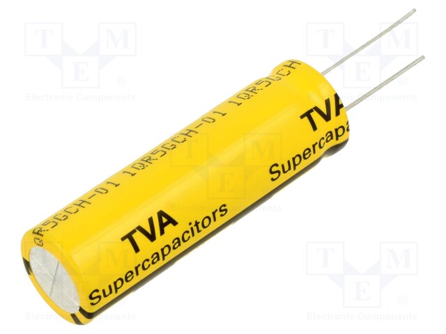 Supercapacitor; THT; 100F; 3VDC; -10÷30%; Body dim: Ø18.5x60.5mm