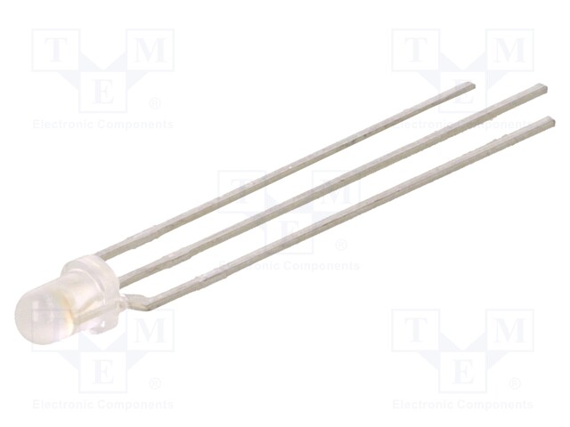 LED; 3mm; bicolour; red/blue; 110÷880mcd; 38÷310mcd; 45°; anode