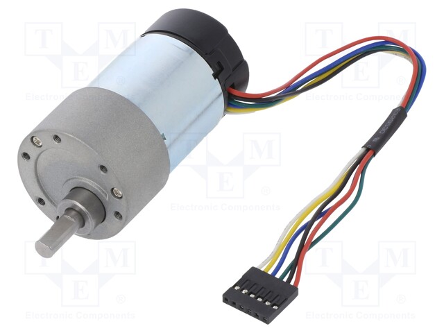 Motor: DC; with gearbox; 24VDC; 3A; Shaft: D spring; 530rpm; Ø: 37mm