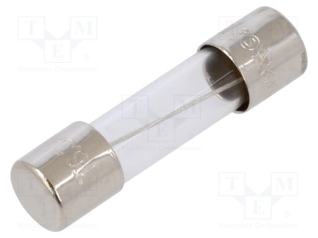 Fuse: fuse; time-lag; 6.3A; 250VAC; cylindrical,glass; 5x20mm; S506