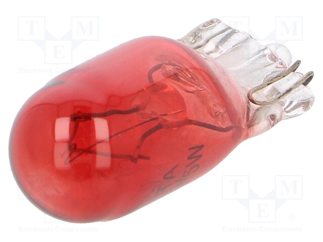 Filament lamp: automotive; W2,1x9,5d; red; 12V; 5W; VISIONPRO; W5W