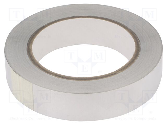 Tape: shielding; W: 25mm; L: 33m; Thk: 40um; acrylic conductive; 6%