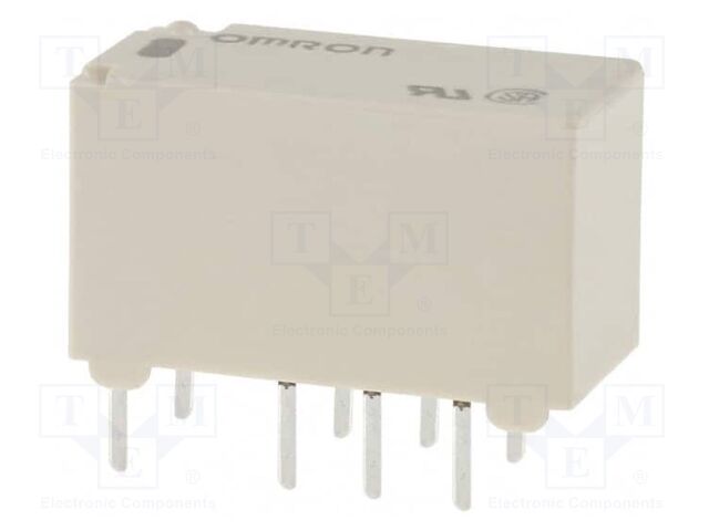Relay: electromagnetic; DPDT; Ucoil: 12VDC; Icontacts max: 2A; PCB