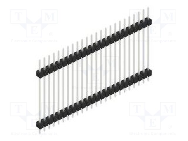 Connector: pin strips; pin header; male; PIN: 24; 2.54mm; THT; 1x24
