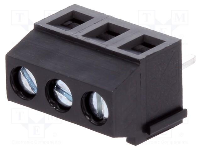 PCB terminal block; angled 90°; 3.81mm; ways: 3; on PCBs; 1.5mm2