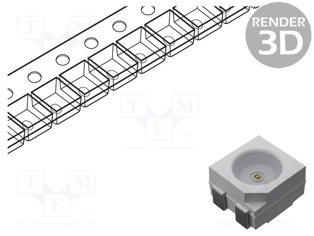 IR transmitter; 3528,PLCC4; 850nm; transparent; 32mW; 60°; SMD