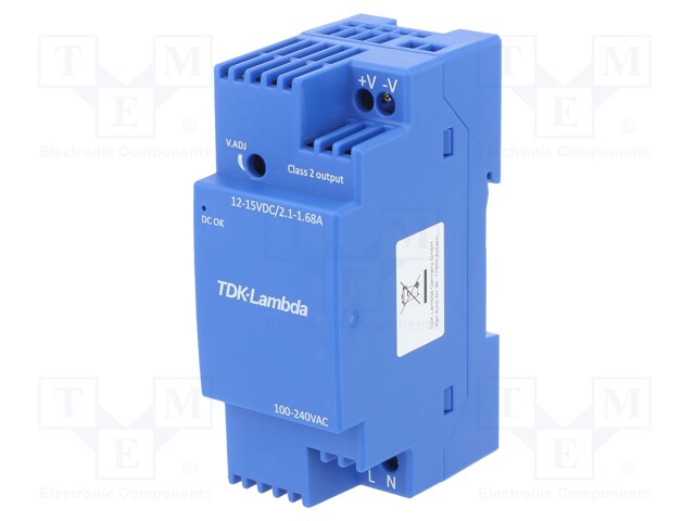 Power supply: switched-mode; 30W; 24VDC; 1.25A; 85÷264VAC; 120g
