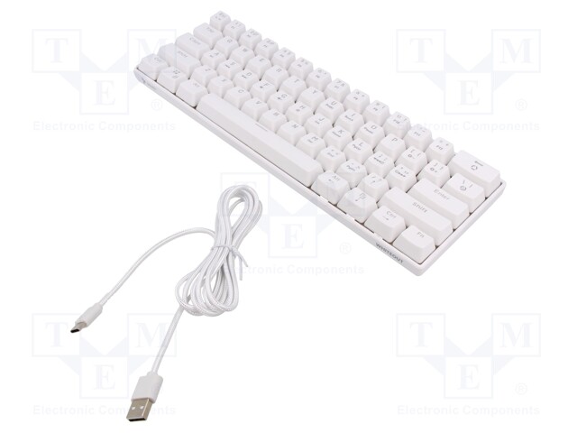 Keyboard; white; USB C; wired,US layout; 1.8m