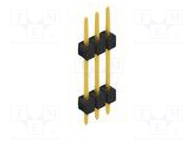 Connector: pin strips; pin header; male; PIN: 3; 2.54mm; THT; 1x3