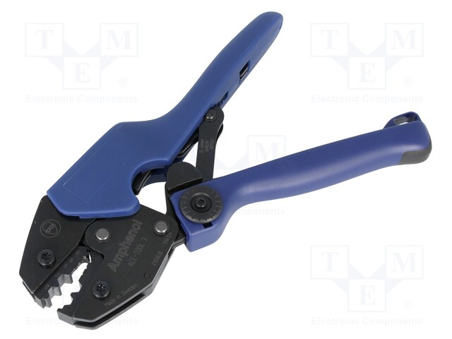 Tool: for crimping colaxial/RF connectors