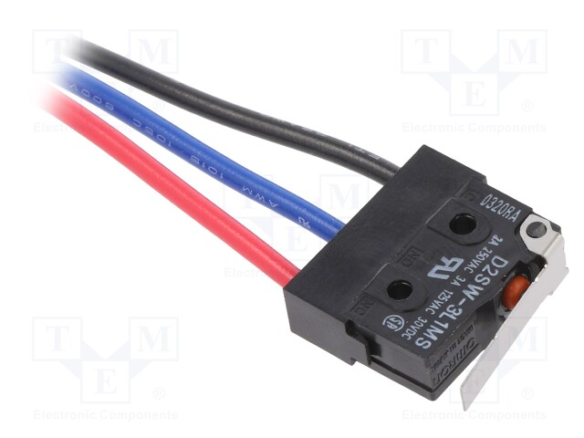 Microswitch SNAP ACTION; with lever; SPDT; 2A/250VAC; ON-(ON)