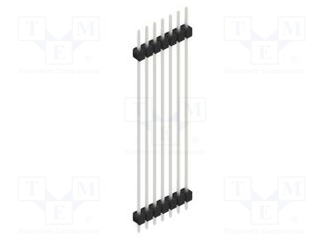 Connector: pin strips; pin header; male; PIN: 7; 2.54mm; THT; 1x7