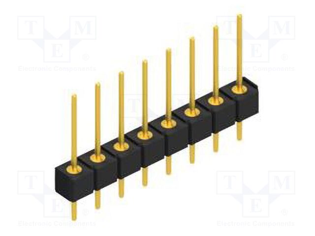 Connector: pin strips; pin header; male; PIN: 8; 2.54mm; THT; 1x8