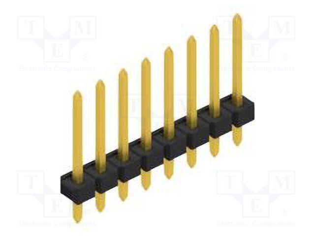 Connector: pin strips; pin header; male; PIN: 8; 2.54mm; THT; 1x8